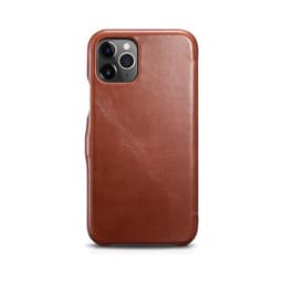 iPhone 11 Pro - iCarer Luxury Series Echtleder Flip Case, Braun (RIX1107-BN) – Bild 2