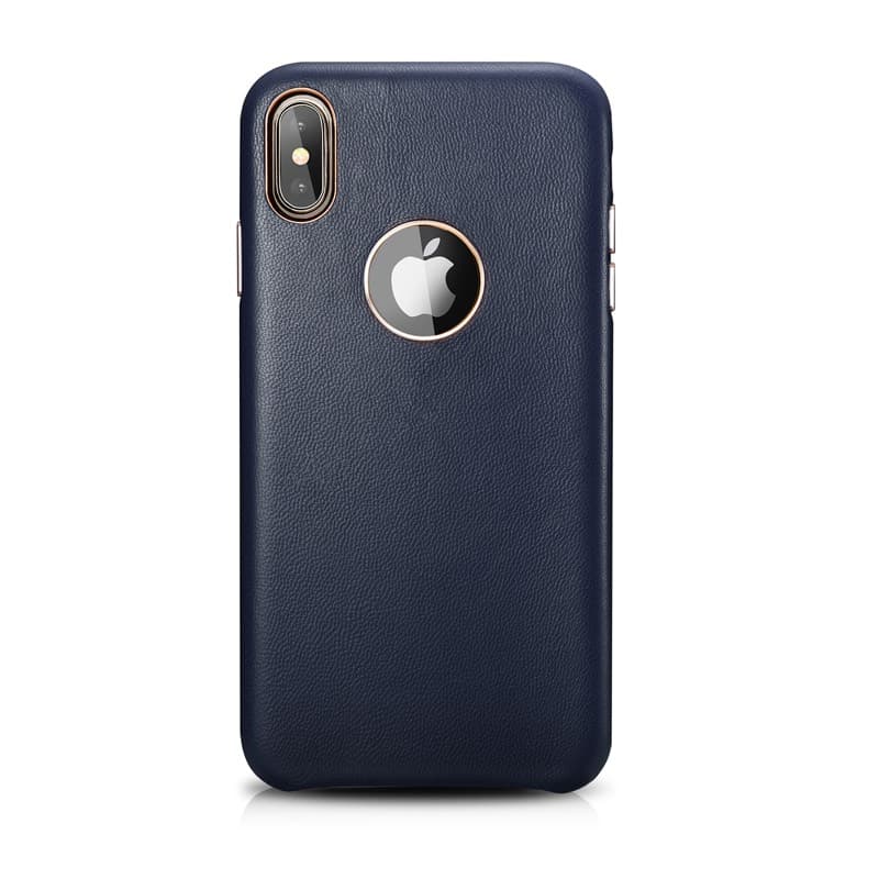 iPhone XS Max - Xoomz di lusso in vera pelle XIXS03-BU, blu scuro
