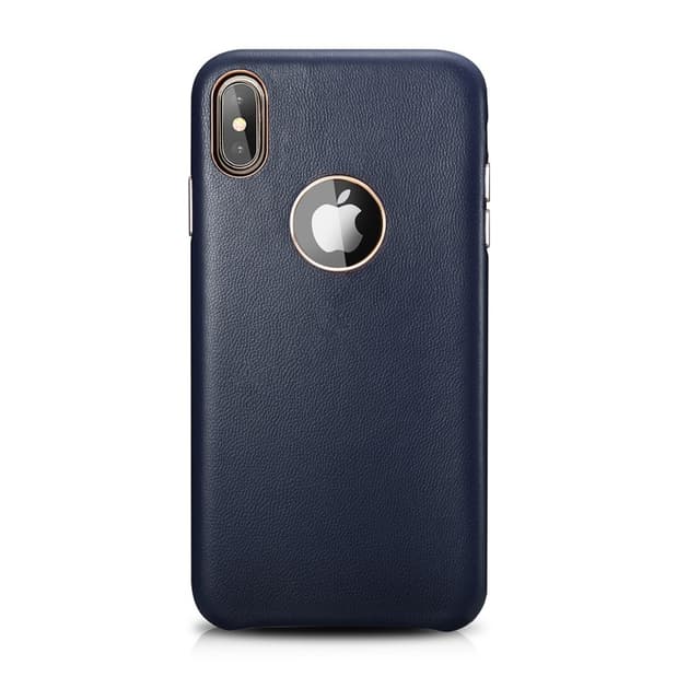 iPhone XS Max - Luxury genuine leather Xoomz XIXS03-BU, dark blue