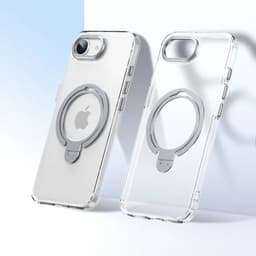 Apple Phone 16e - Custodia Magsafe Stand trasparente e argento – Bild 1