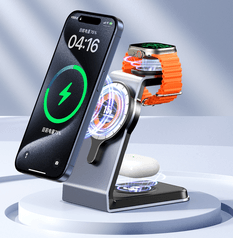 REMAX - RP-W85 3-in-1 Wireless Charger, 20.5W, Gray – Bild 3