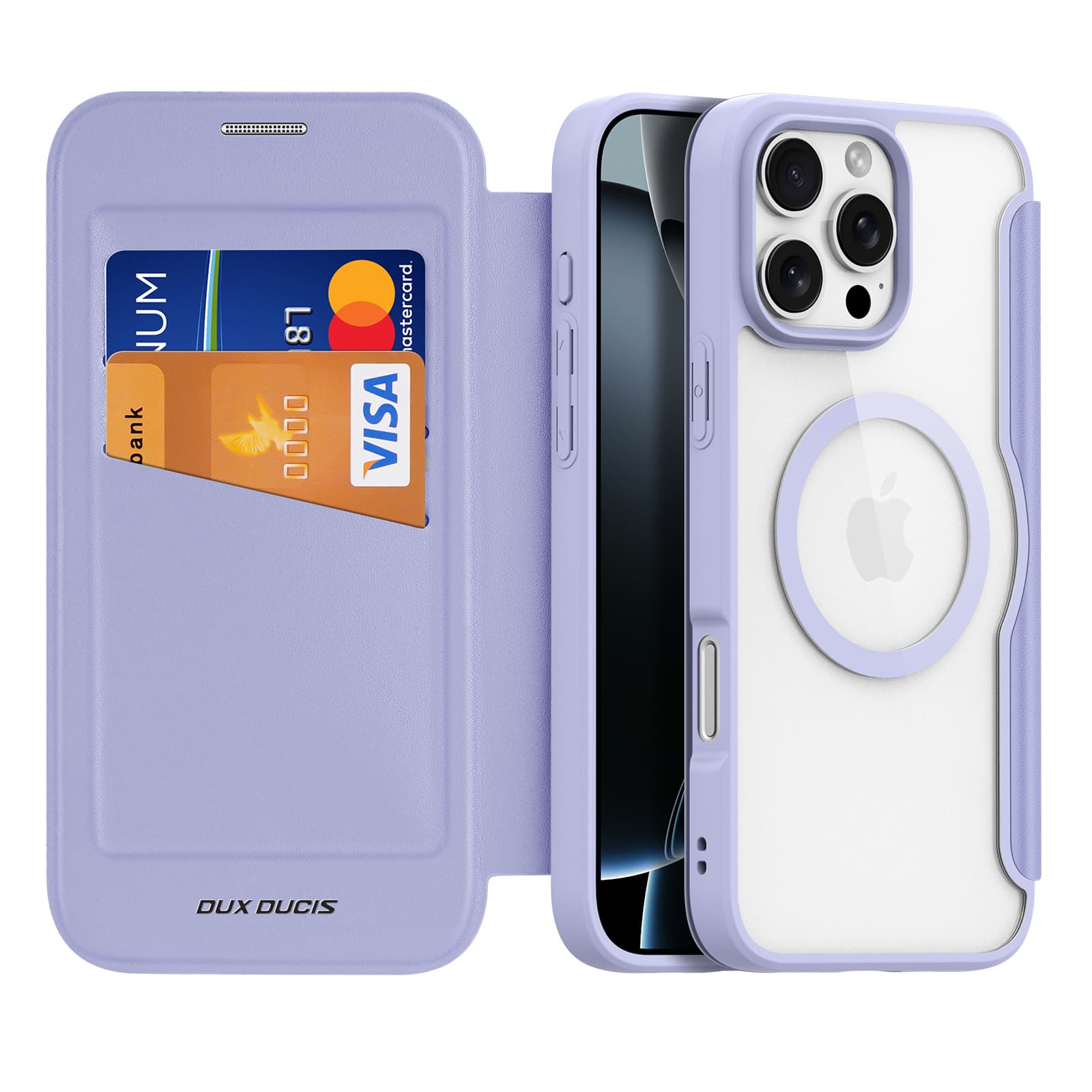 iPhone 16 Pro - Custodia Dux Ducis Skin X Pro Series con MagSafe, viola