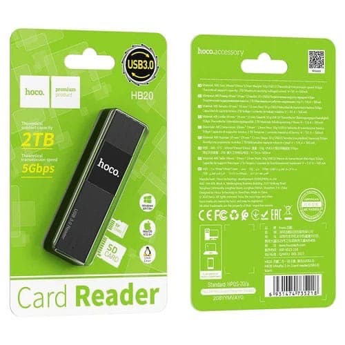 Lettore di schede Hoco HB20 - 2TB / 5 Gbps – 2