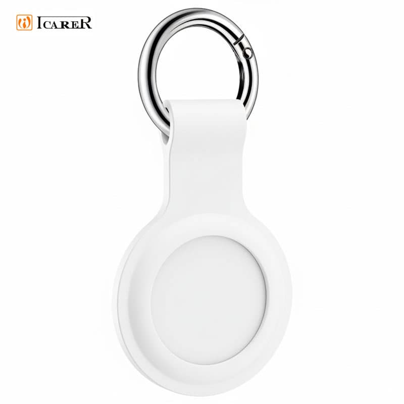 Copertura AirTag - Portachiavi in silicone iCarer, bianco (XYSK001-WH)