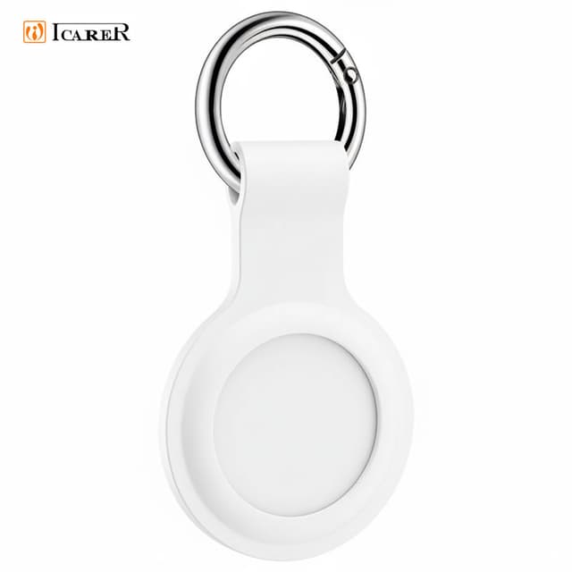 AirTag cover - iCarer silicone key fob, white (XYSK001-WH)