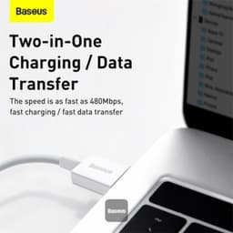 Baseus Superior Series - Câble de recharge rapide USB-A vers LIghtning, 2.4A 2m, Blanc (CALYS-C02) – Bild 5