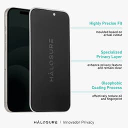 iPhone Air - Halosure Anti Spying Privacy Panzerglas – Bild 2