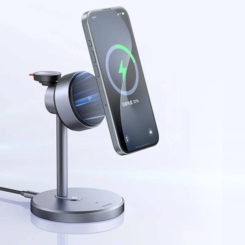 McDodo - Stazione di ricarica wireless magnetica 3in1 15W MagQ Stand, nero – 4