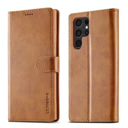 Samsung Galaxy S26 Ultra - LC.IMEEKE Etui portefeuille avec 3 emplacements pour cartes & fermeture magnétique, marron clair – Bild 1