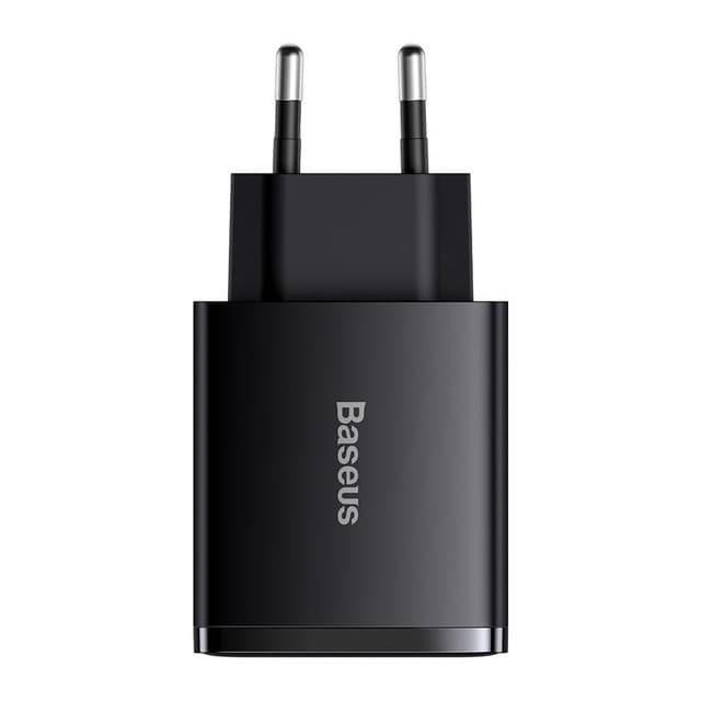 Baseus - Compact - Chargeur rapide 2U+C, 30W EU, noir (CCXJ-E01)