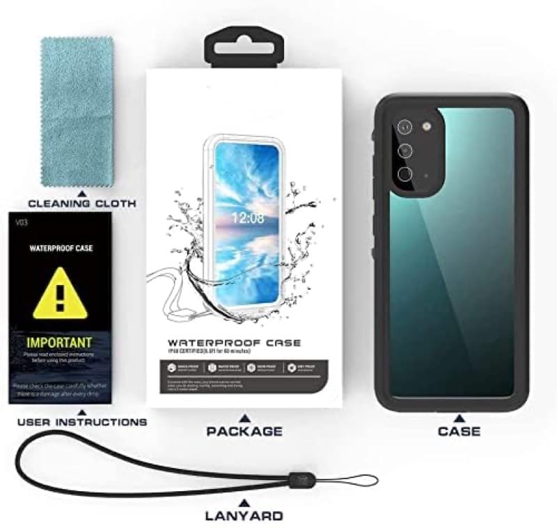 Samsung S20 - Custodia per esterni Redpepper Dot Series, IP68, MagSafe, impermeabile, nero – 2