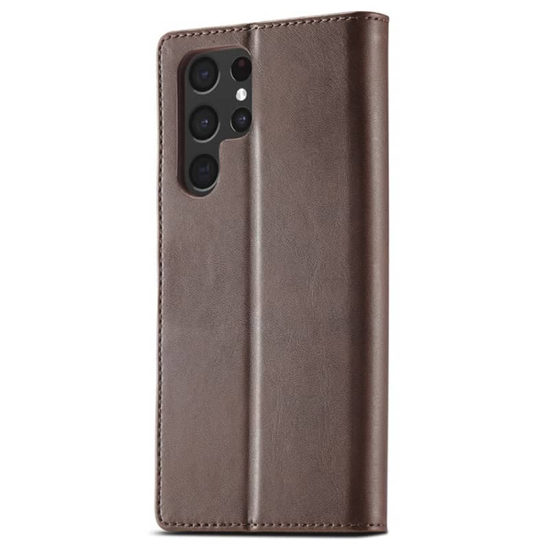 Samsung S20 Plus - LC.IMEEKE Custodia a portafoglio con 3 scomparti per carte e chiusura magnetica, marrone – 2