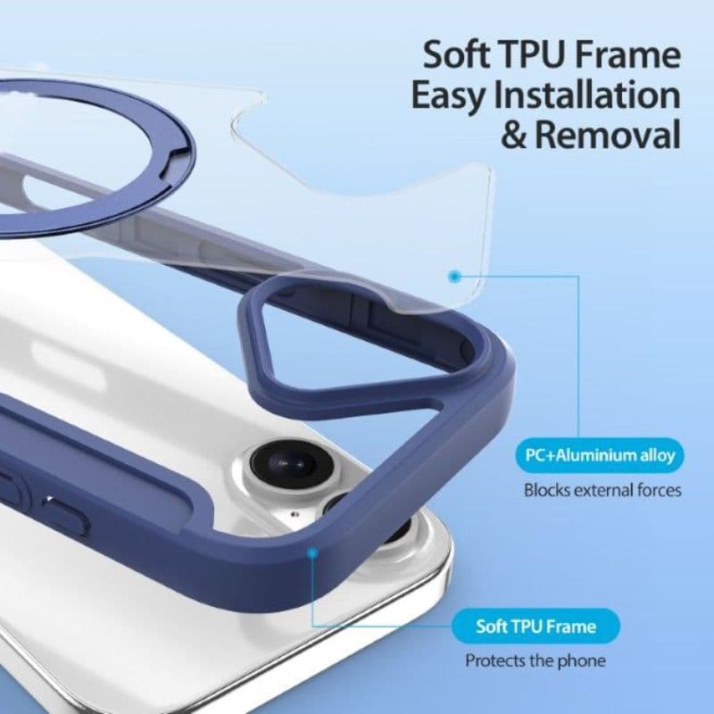 iPhone 17 - Dux Ducis Skin X Pro Series Hülle mit MagSafe Stand, Blau – 4