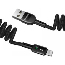 McDodo - USB-C to Lightning, spiral cable, 1.8m, black – Bild 1
