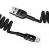 McDodo - USB-C to Lightning, spiral cable, 1.8m, black
