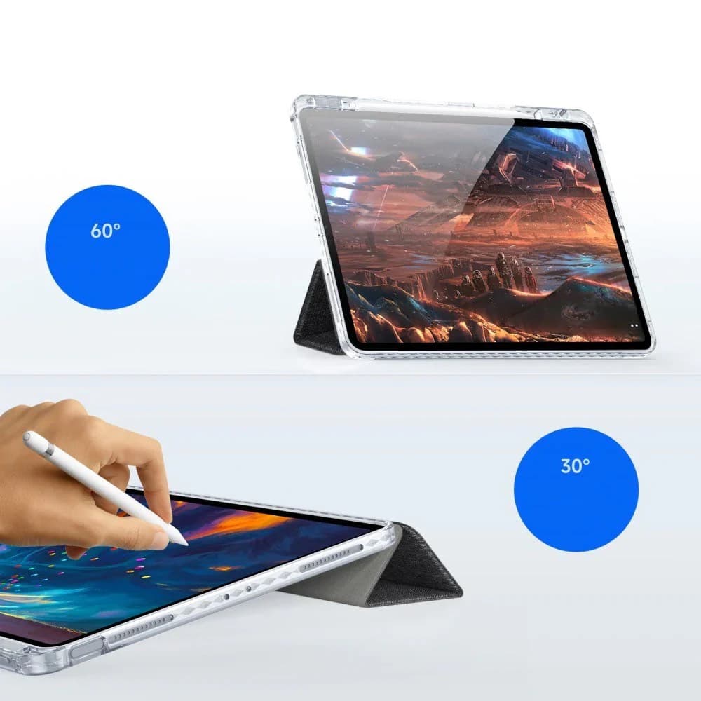 iPad Air 13 (2024) iPad Pro 12.9 (2018/20/21/22) -Dux Ducis Unid Series, aufstellbares Flip-Etui, schwarz – 2