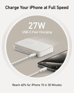 Anker A1654 P11 15W, Magsafe Kabellose Powerbank (MagGo), 10000mAh, Weiss – Bild 7