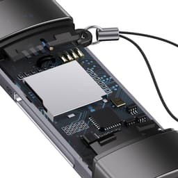 Baseus - Lite Serie - USB-A & Typ-C Kartenleser für SD/TF, Grau (WKQX060113) – Bild 7