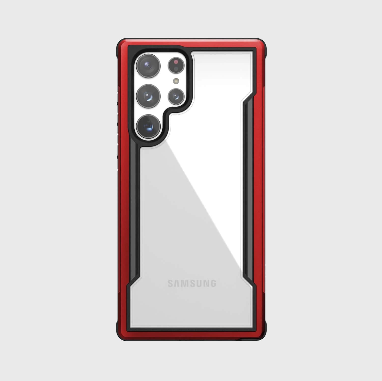 Samsung Galaxy S22 Ultra - Raptic/X-Doria Defense Shield Case mit rot Rahmen – 3