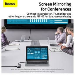 Baseus - Serie Metal Gleam - Docking station HUB Type-C multifunzione 5 in 1, grigio (CAHUB-CX0G) – Bild 8
