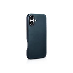 iPhone 16 - iCarer Olio di cera Premium in vera pelle con Magsafe Backcover verde scuro (WMI16240701-BU) – Bild 2