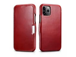 iPhone 11 Pro - Custodia Flip in vera pelle iCarer Serie Vintage (apertura laterale), rosso – Bild 1