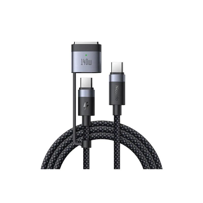 McDodo - USB-C to USB-C (240W) & MagSafe 3 (140W) Schwarz