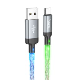 HOCO Shine charging cable USB-C to USB (U112) green/blue – Bild 1