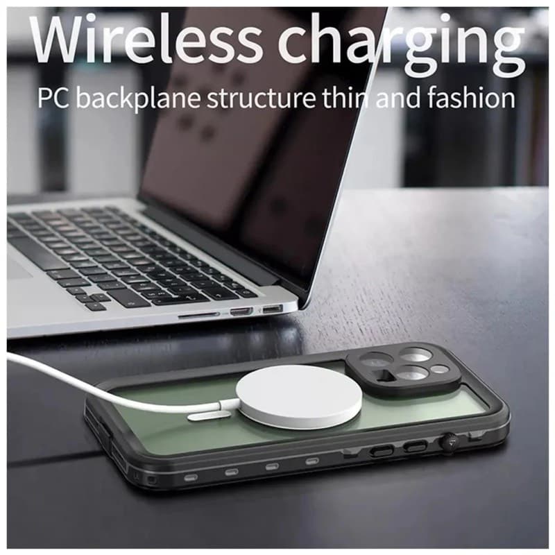 Apple iPhone 15 - Redpepper IP68 Dot+ Series Wasserdichtes Outdoor Case mit Magsafe, schwarz – 4