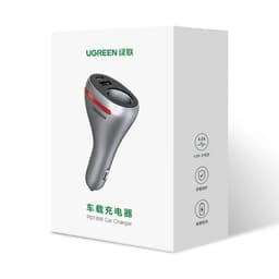 Ugreen - USB-C car charger 84W 1x USB-C + 1 x USB-A (CD204 / 60712), silver – Bild 8