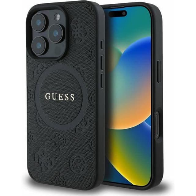 iPhone16 Pro - Guess Saffiano MagSafe Case, Black GUHMP16LPSAPSMEK
