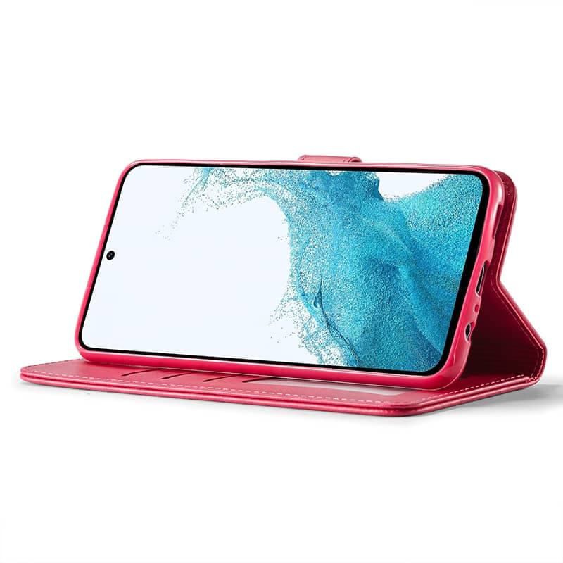 Samsung A40 (2019) - LC.IMEEKE Wallet case with 3 card slots & magnetic closure, pink – 4