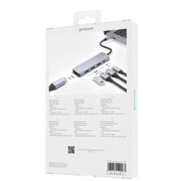 Proove - 5-in-1 HDMI Iron Link, (2x USB-A, 1x USB-A, HDMI 3840x2160 30Hz) Silber – Bild 4
