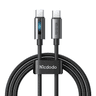 McDodo -USB-C auf USB-C Ladekabel mit Ladelämpchen, 1.2m, 100W, Schwarz