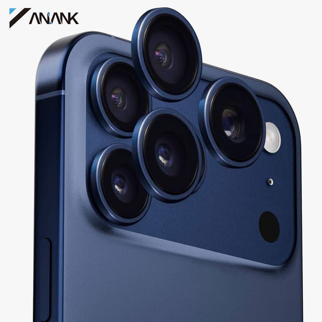 ANANK iPhone 17 Pro / 17 Pro Max - Rear camera armored glass - Corning Glass, Dual Lens Protection, Blue