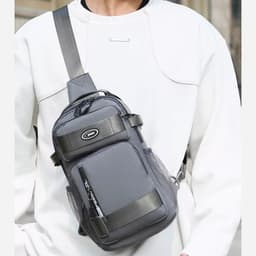 Okade - Sport Bum Bag Dark Grey - Sling Bag Crossbody Shoulder Bag, Dark Grey – Bild 2