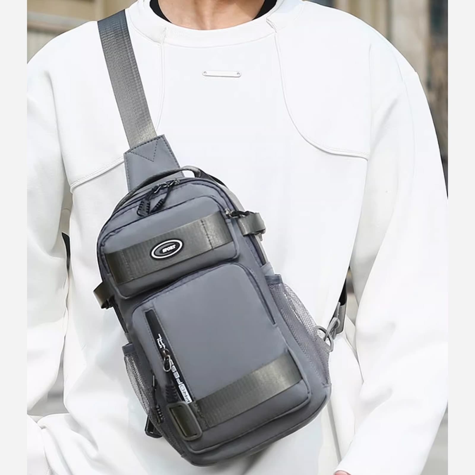 Okade - Sport Bum Bag Dark Grey - Sling Bag Crossbody Shoulder Bag, Dark Grey – 2