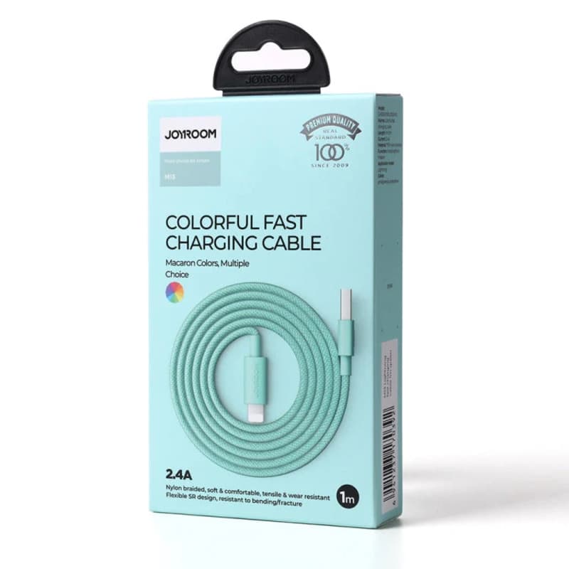 S-1030M13 - JoyRoom Colorful USB-A to Lightning Fast charging Cable Green 1m – 2