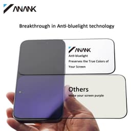 ANANK 2.5D Transparent Anti-Blue-Light - Verre blindé anti-lumière bleue pour Samsung Galaxy S24 Ultra – Bild 3