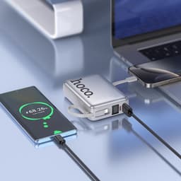 Hoco Q39 Eminente 22.5W + PD20W Powerbank avec câble, 20000mAh, gris foncé – Bild 4