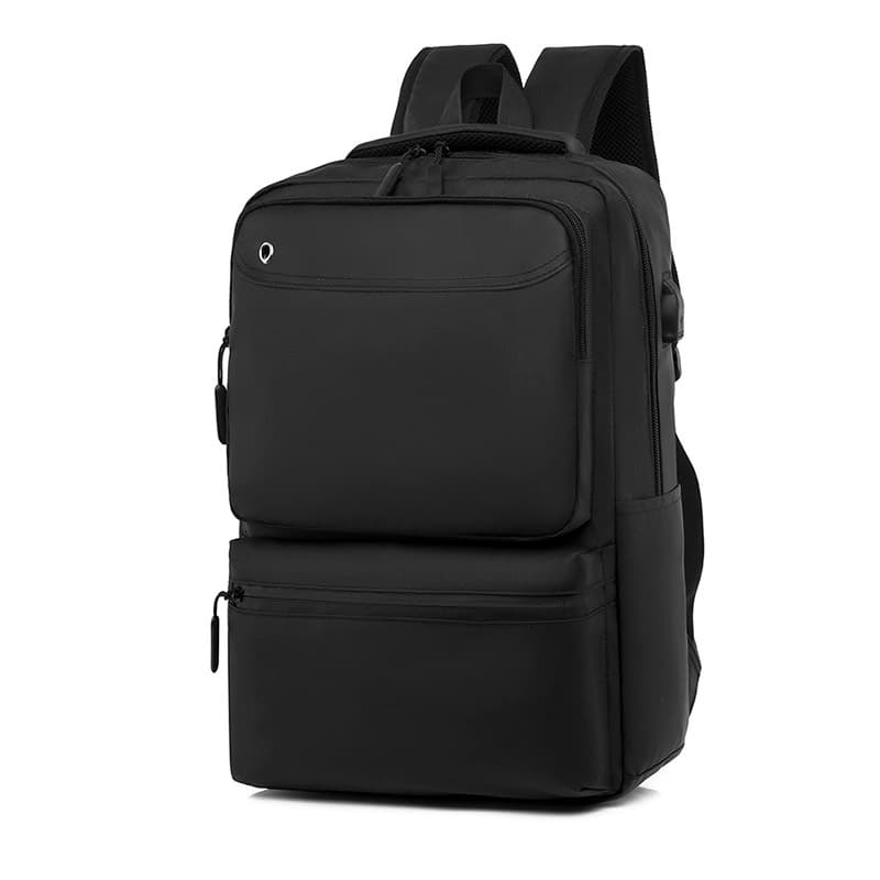 Okade S9903 - Laptop backpack 13-15.6" with USB & trolley strap, water-repellent, black