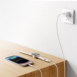 Joyroom 2-in-1 Watch Magnetic Charging Cable (S-IW012), Type-C to Watch Charger + Lightning, 30W, 1.5m, White – Bild 3