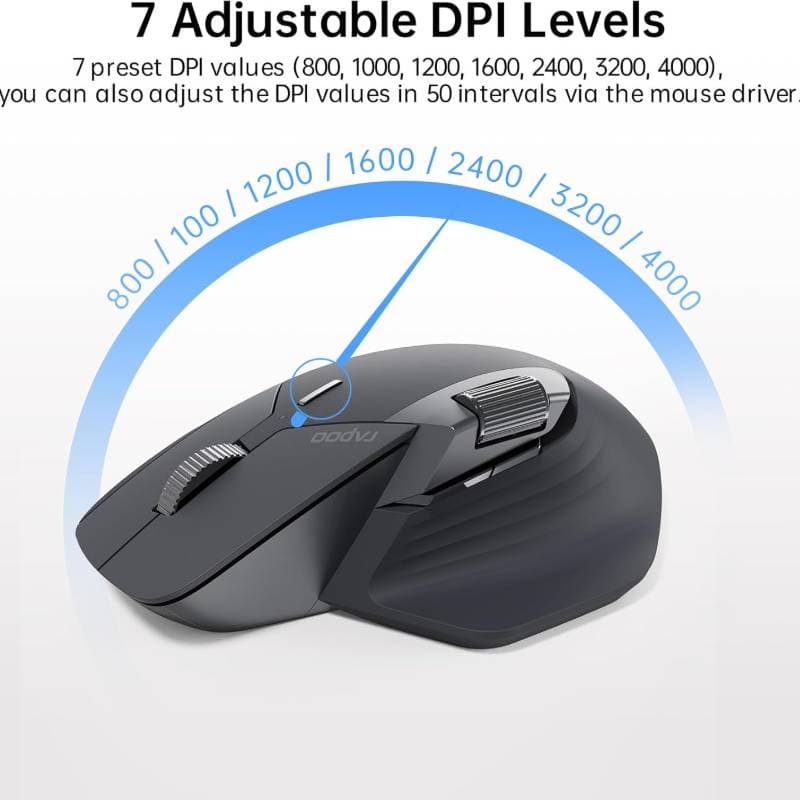 rapoo - MT760 - Bluetooth Mouse - Wireless Mouse, Black – 4