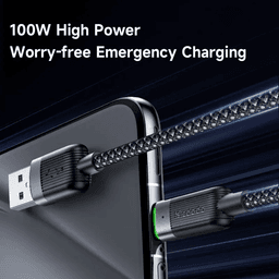 McDodo - USB-A to USB-C Magnetic Self Winding Cable, Fast Charging,1.2m, Schwarz – Bild 5
