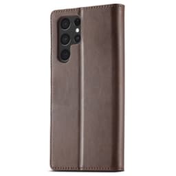 Samsung S10 Plus - LC.IMEEKE Wallet case with 3 card slots & magnetic closure, brown – Bild 3