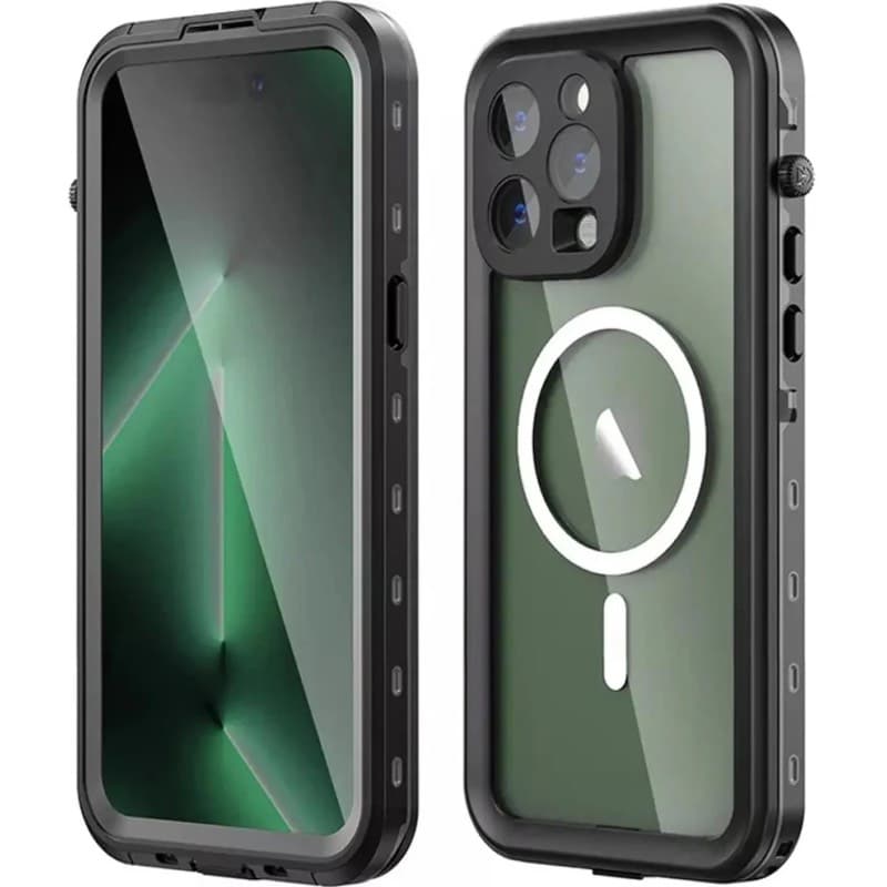 Apple iPhone 15 - Redpepper IP68 Dot+ Series Wasserdichtes Outdoor Case mit Magsafe, schwarz – 2