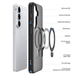 Samsung Galaxy S26 - Dux Ducis Yind Series avec Magsafe et fonction stand, noir – Bild 9