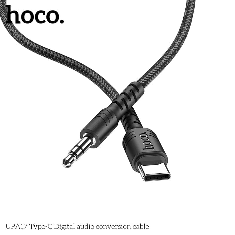 Hoco UPA17 Type-C auf AUX Digital audio conversion cable, 1m, schwarz – 2