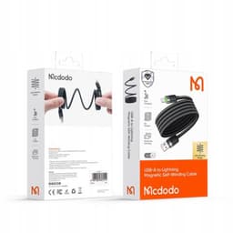 McDodo - Cavo magnetico autoavvolgente da USB-A a Lightning, 1,2 m, nero – Bild 9