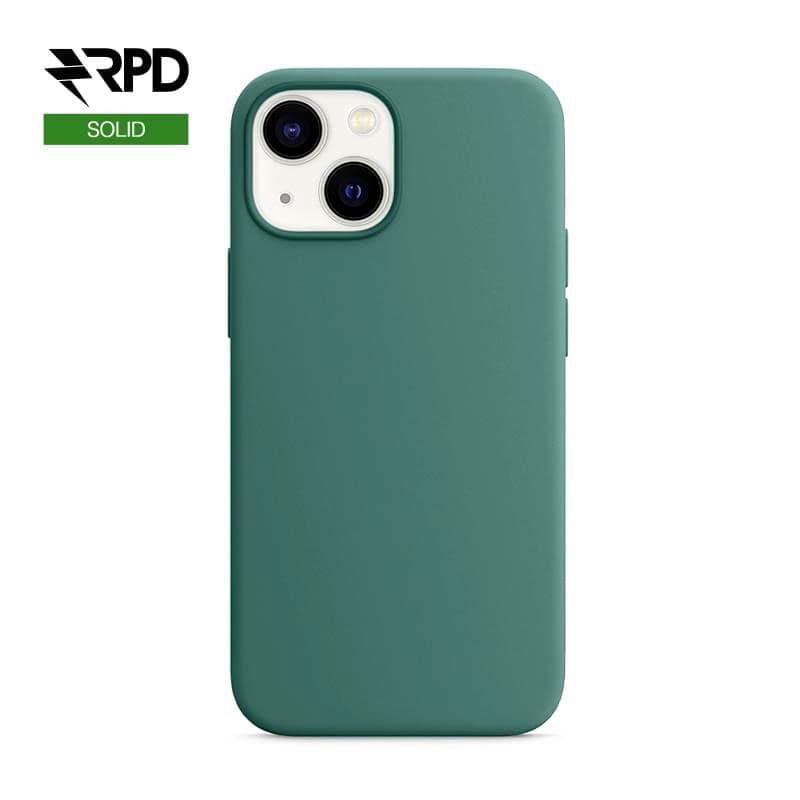 iPhone 13 Pro Max - Silicone Case Dunkelgrün, solid